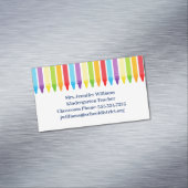 Carte De Visite Magnétique Crayons des enseignants de l'école primaire (In Situ)