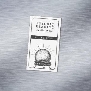 Carte De Visite Magnétique Crystal Ball Psychic Moyen
