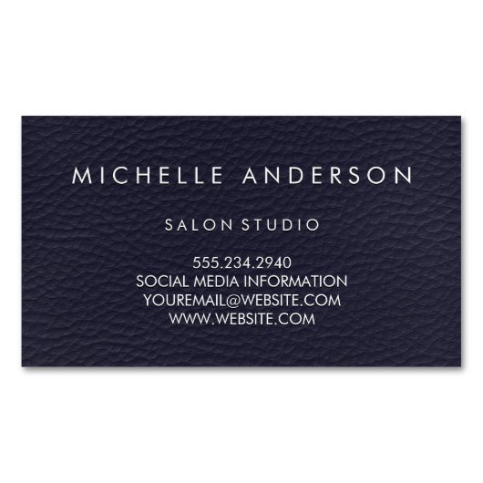 Carte De Visite Magnétique Cuir (devant)