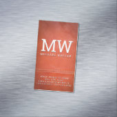 Carte De Visite Magnétique Cuir De Luxe | Double pointillé (In Situ)