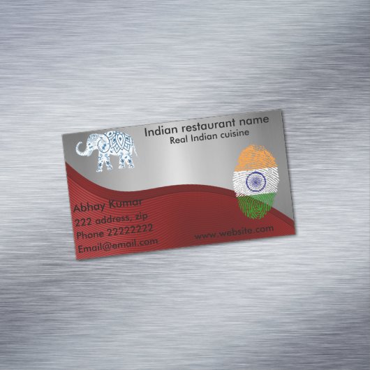 Carte De Visite Magnétique Cuisine indienne (In Situ)