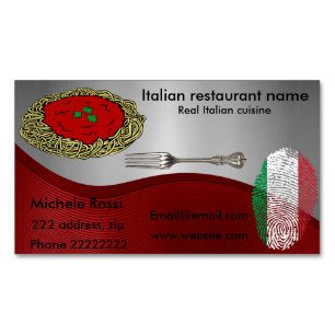 Carte De Visite Magnétique Cuisine italienne
