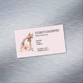 Carte De Visite Magnétique Cute Giraffe Aquarelle Maman & Bébé (In Situ)