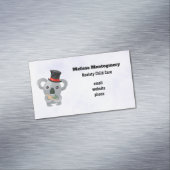 Carte De Visite Magnétique Cute Koala dans un chapeau noir (In Situ)