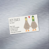 Carte De Visite Magnétique Cute Mallard Canards Couple Poignées | Drôle (In Situ)