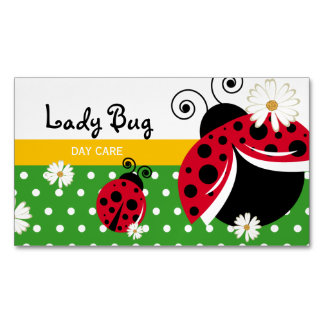 Carte De Visite Magnétique Cute Polka Dot Lady Bug