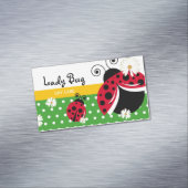 Carte De Visite Magnétique Cute Polka Dot Lady Bug (In Situ)