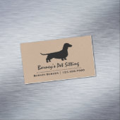 Carte De Visite Magnétique Dachshund Silhouette | Chien de l'animal | Weenie  (In Situ)