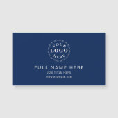 Carte de visite magnétique de conception Bleu Mari (Devant)