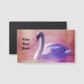 Carte de visite magnétique de cygne noble (Devant / Derrière)