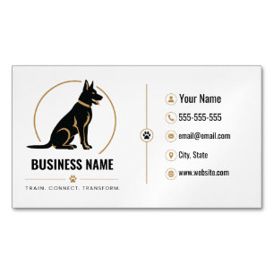 Carte de visite magnétique de formateur de chiens