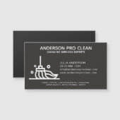 Carte de visite magnétique de nettoyage Home & Off (Devant / Derrière)