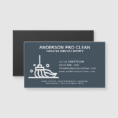 Carte de visite magnétique de nettoyage Home & Off (Devant / Derrière)