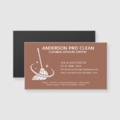 Carte de visite magnétique de nettoyage Home & Off (Devant / Derrière)