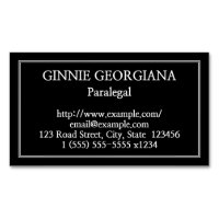 Carte de visite magnétique de paralégal simple