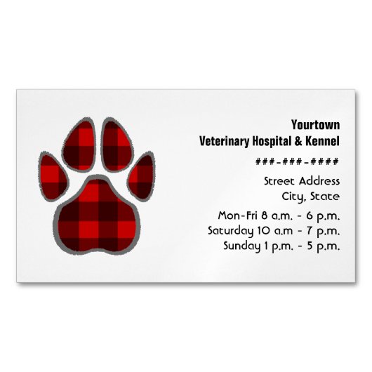 Carte de visite magnétique de plaid de (devant)