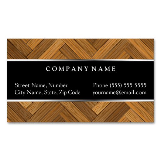 Carte de visite magnétique de plancher de parquet (devant)