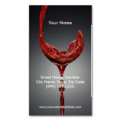 Carte de visite magnétique de vin (devant Vertical)