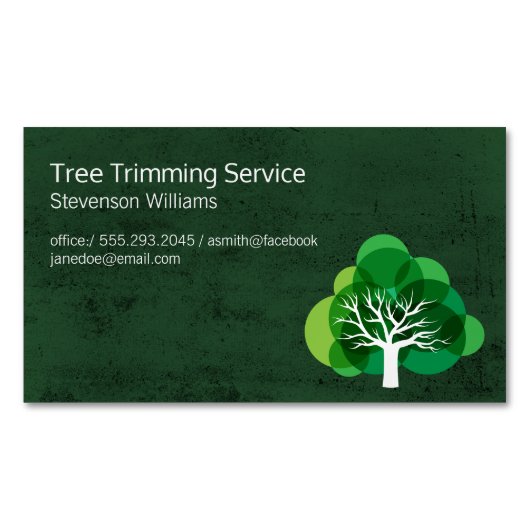 Carte De Visite Magnétique Déclenchement de l'arbre | Nature Extérieure | Arb (devant)