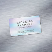 Carte De Visite Magnétique Dégradé holographique | Arrière - plan simple (In Situ)