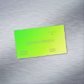 Carte De Visite Magnétique dégradé vert-jaune fluorescent (In Situ)