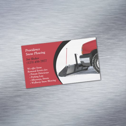 Carte De Visite Magnétique Déneigement (In Situ)