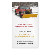 Carte De Visite Magnétique Déneigement (devant Vertical)