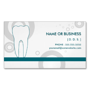 Carte De Visite Magnétique Dentiste Os magnétique