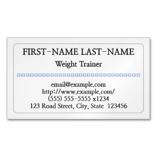 Carte de visite magnétique d'entraîneur