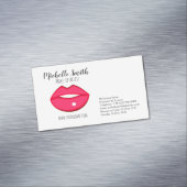 Carte De Visite Magnétique Design de lèvres roses chaudes Maquilleur (In Situ)