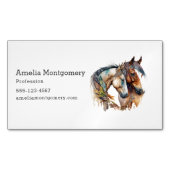 Carte De Visite Magnétique Deux beaux chevaux Boho occidental (devant)