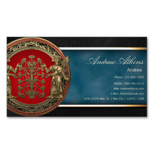 Carte De Visite Magnétique Deux cas de Ninurta d'or avec arbre de vie
