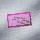 Carte De Visite Magnétique Développeur Web Freelance Digital Nomad Purple (In Situ)