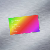 Carte De Visite Magnétique Diagonale arc-en-ciel rouge à vert (In Situ)