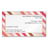 Carte De Visite Magnétique Diagonale Toné chaud moderne (devant)