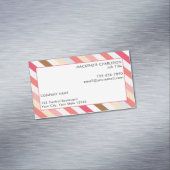 Carte De Visite Magnétique Diagonale Toné chaud moderne (In Situ)