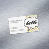 Carte De Visite Magnétique Discuter bulle II / Motif de point (In Situ)