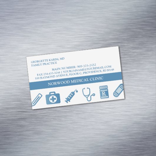 Carte De Visite Magnétique Docteur Médicale (In Situ)