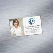 Carte De Visite Magnétique Docteur Smiling | Logo gynécologue obstétricien (In Situ)