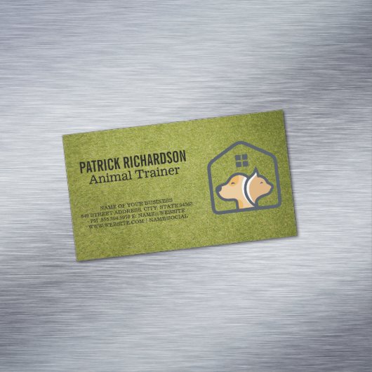 Carte De Visite Magnétique Dog Cat House Logo | Animal Services (In Situ)