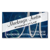 Carte De Visite Magnétique Doodle Abstrait | Pastel Chalk Scribble Monogramme (devant)