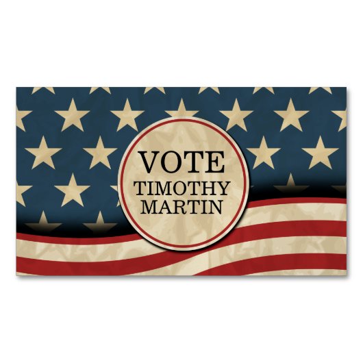 Carte De Visite Magnétique Drapeau américain (devant)