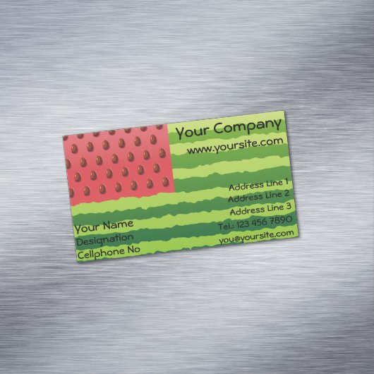 Carte De Visite Magnétique Drapeau de pastèque (In Situ)