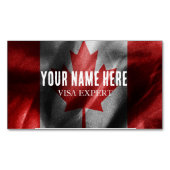 Carte De Visite Magnétique Drapeau de soie du Canada (devant)