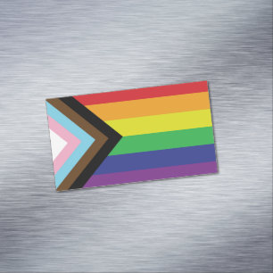 Carte De Visite Magnétique Drapeau progressiste LGBTQIA