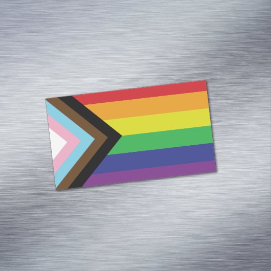 Carte De Visite Magnétique Drapeau progressiste LGBTQIA (In Situ)