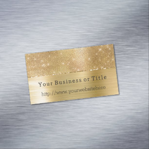 Carte De Visite Magnétique Dreamy Glitzy Gold Sparkle