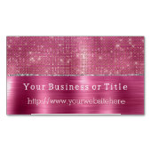 Carte De Visite Magnétique Dreamy Glitzy rose étincelant (devant)