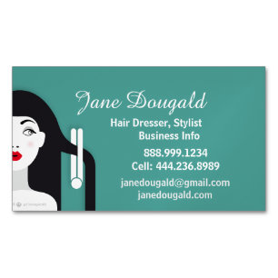 Carte De Visite Magnétique Dresser cheveux Styliste Beauté Salon Spa