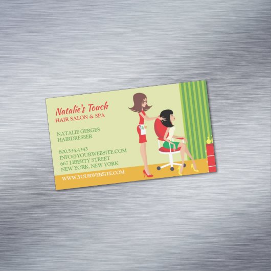 Carte De Visite Magnétique Dresseur de salon de coiffure (In Situ)
